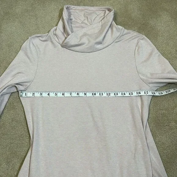 Apana Light Pink Cowl Neck Pullover Yoga Soft Sweater Thumbhole Women Medium - Picture 6 of 10